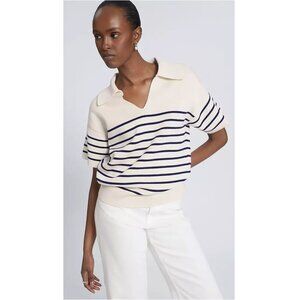 & Other Stories Open-Collar Short Sleeve Sweater S